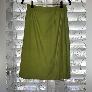 Lime Green Vintage Midi Skirt
